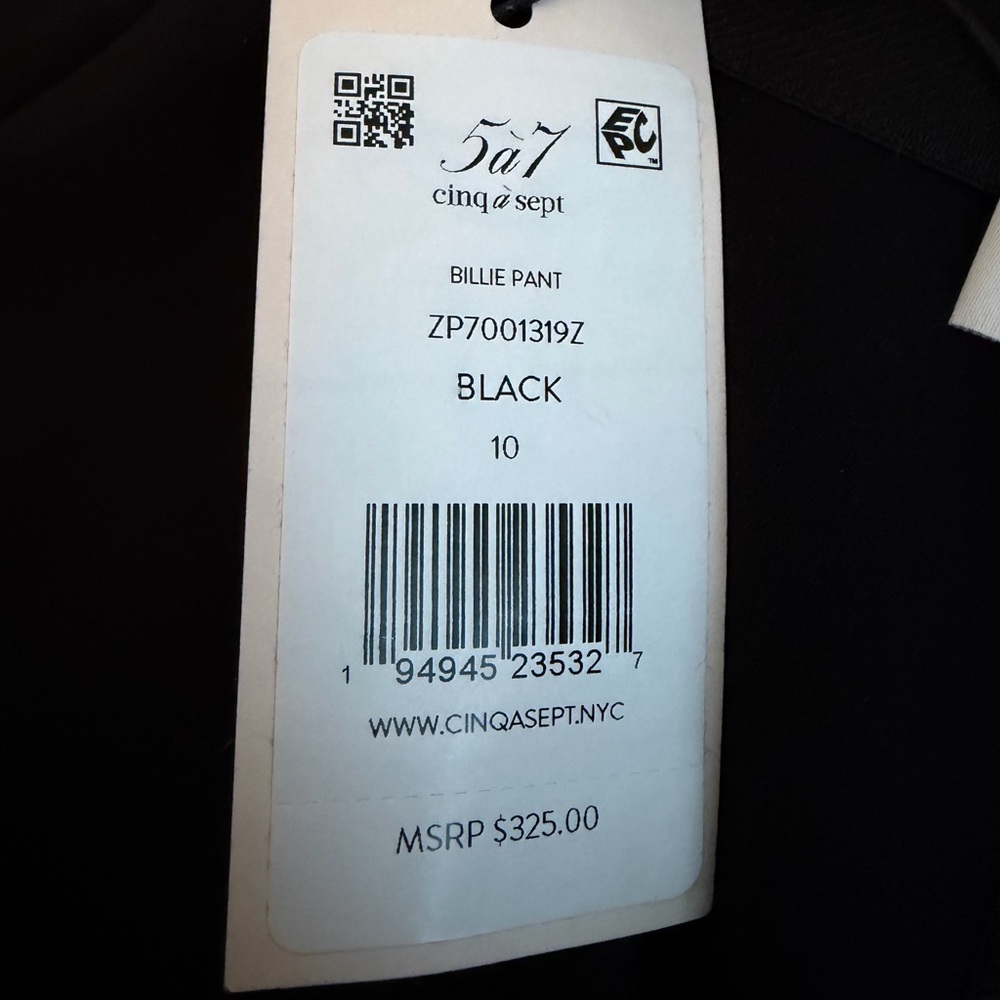 Cinq à Sept Billie Pants Black Tailored Flare Women’s Size 10 NWT MSRP $325 - Picture 8 of 15